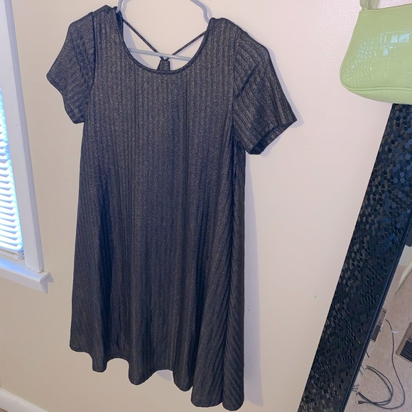 Amore adore Brown Metallic Ribbed Dress 🤎 - Picture 2 of 8